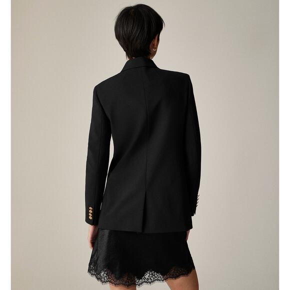 J.Crew Vivienne Blazer Italian Bi Stretch Wool Blend Black Classic $348 US 0 NWT - Picture 5 of 16